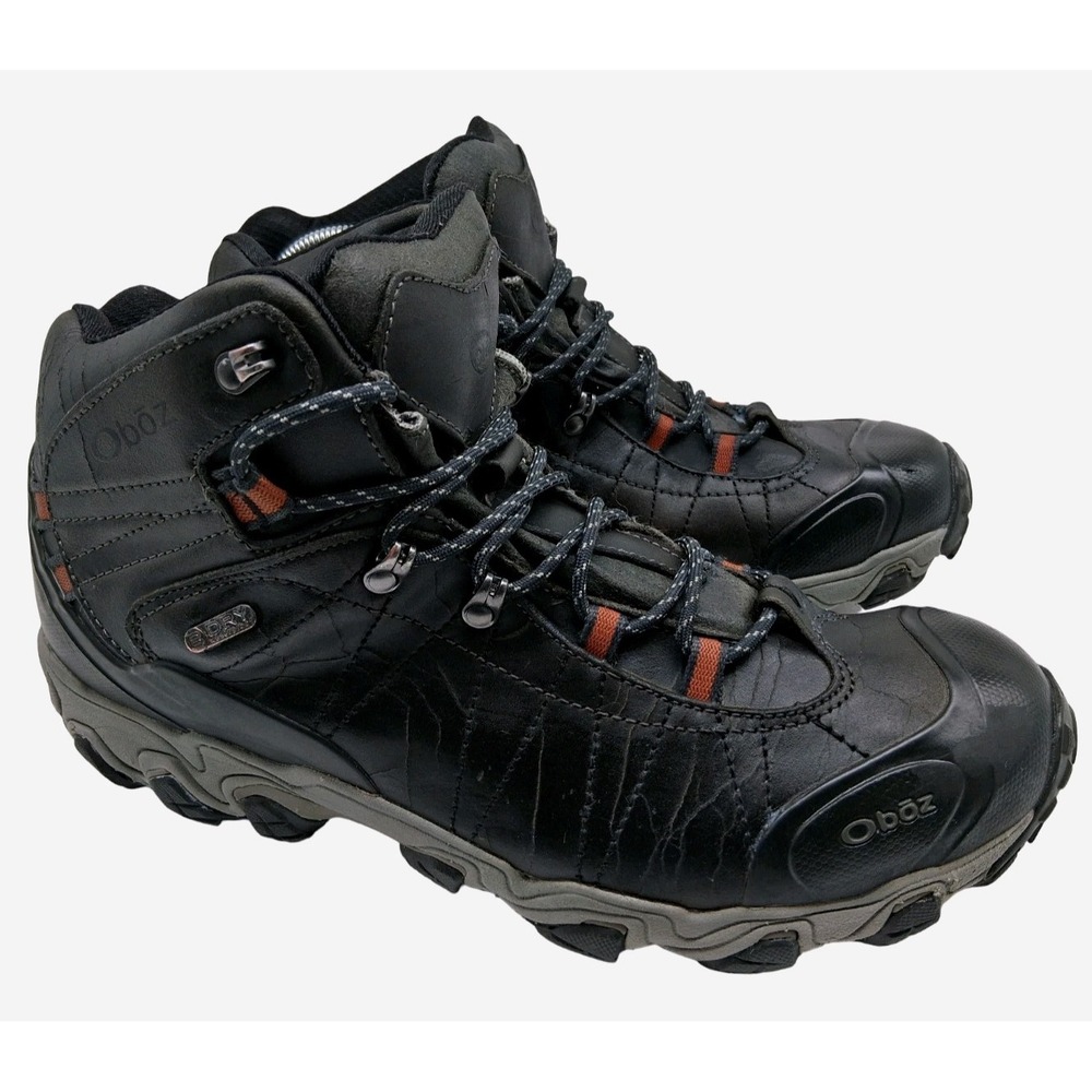 Oboz Boots Mens Size 13 Black Waterproof Hiking Combat Ankle Trail See Desc.
